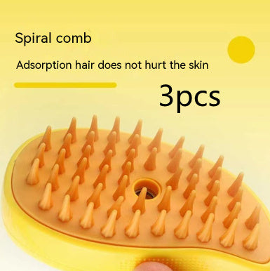 3-in-1 Steam Brush for Pet Grooming and Hair Removal