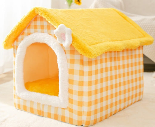 Foldable Dog House Pet Cat Bed Winter Dog Villa Sleep