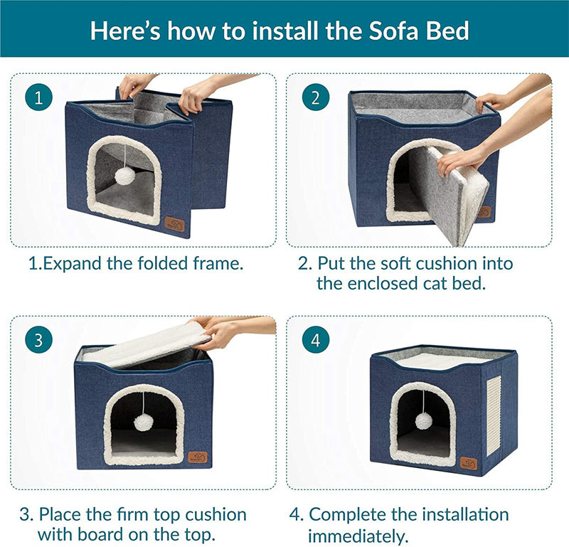 Indoor Foldable Stool Pet Cat Kennel