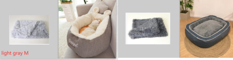Pet Dog Bed Warming Soft Sleeping Bag Cushion