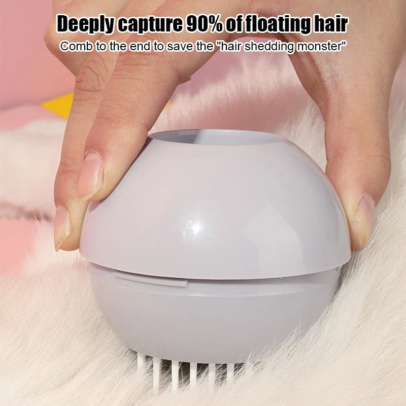 Dog Cat Bath Brush Pet Massage Brush Shampoo Dispenser Soft Silicone Brush Rubber Bristle For Dogs And Cats Shower Grooming