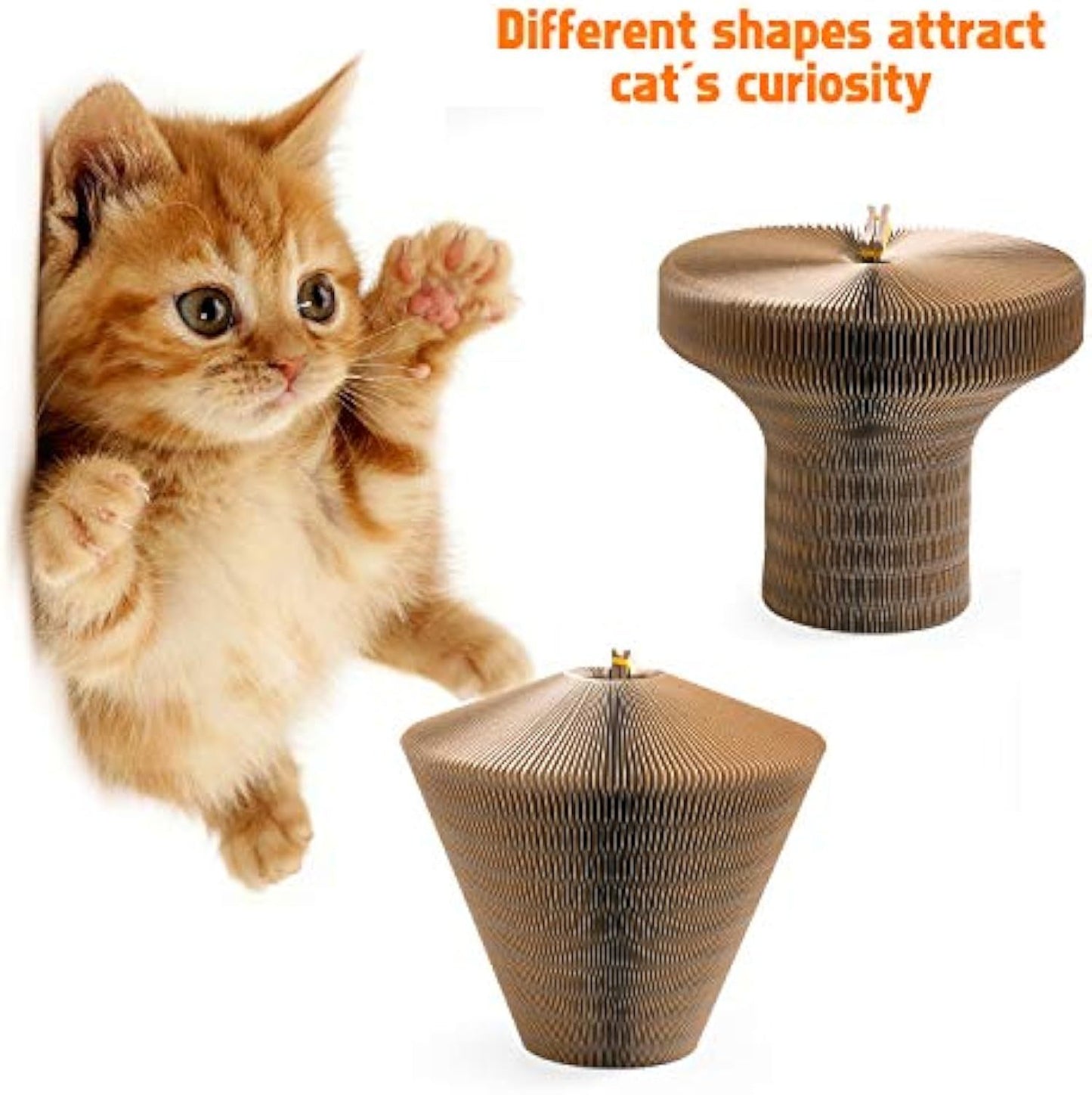 Collapsible Cat Scratcher Lounge Bed Cardboard Cat Bed