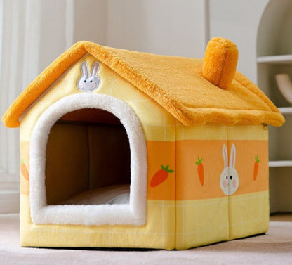 Foldable Dog House Pet Cat Bed Winter Dog Villa Sleep
