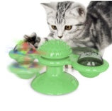 Rotating Windmill Cat Toy with Scratcher