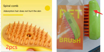 3-in-1 Steam Brush for Pet Grooming and Hair Removal