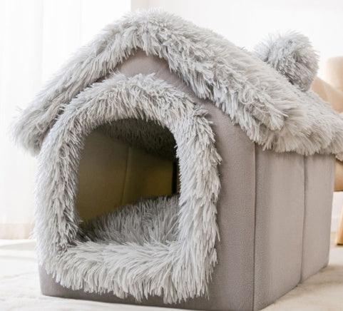 Foldable Dog House Pet Cat Bed Winter Dog Villa Sleep