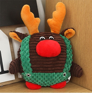 Pet Toy Cats And Dogs Bite-resistant Plush Doll Santa Claus Speaking Teething Doll