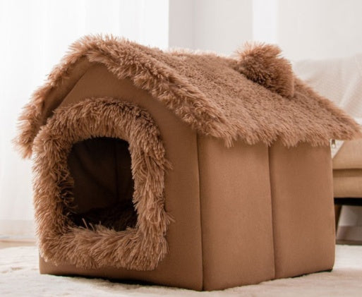 Foldable Dog House Pet Cat Bed Winter Dog Villa Sleep