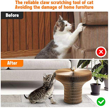 Collapsible Cat Scratcher Lounge Bed Cardboard Cat Bed