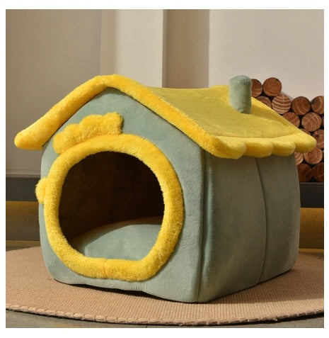 Foldable Dog House Pet Cat Bed Winter Dog Villa Sleep