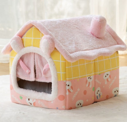 Foldable Dog House Pet Cat Bed Winter Dog Villa Sleep
