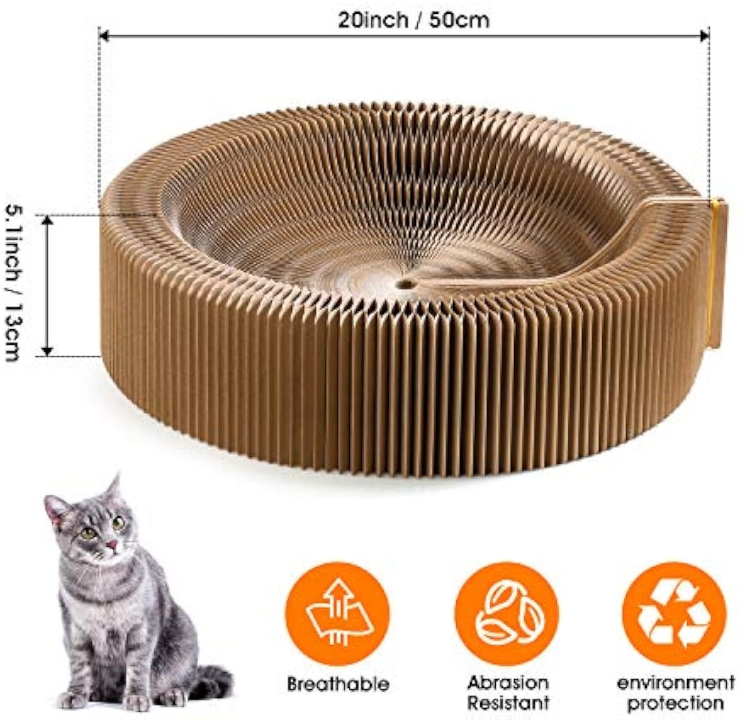 Collapsible Cat Scratcher Lounge Bed Cardboard Cat Bed