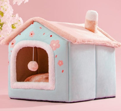 Foldable Dog House Pet Cat Bed Winter Dog Villa Sleep