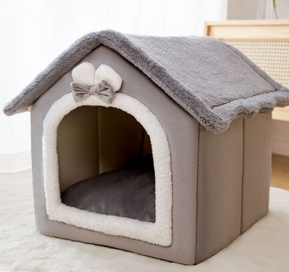 Foldable Dog House Pet Cat Bed Winter Dog Villa Sleep